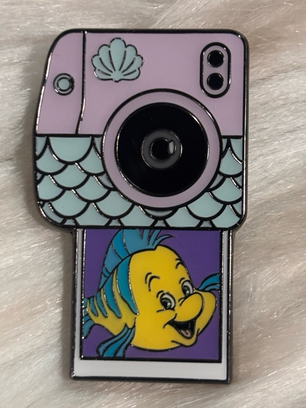 Loungefly Disney Princess Instant Photo Polaroid Blind Box Enamel Pin Flounder